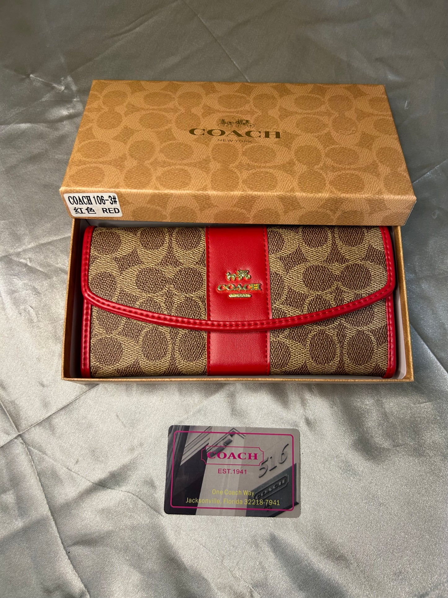 Coach Large Wallet Femme
