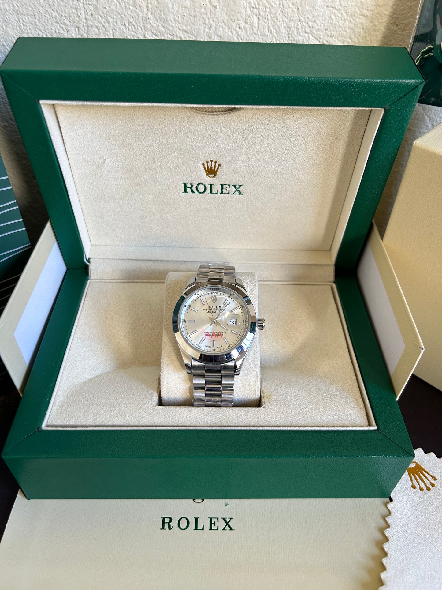 Rolex Oyster Gris Avec Coffre – Homme
