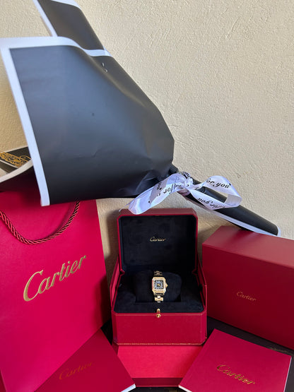 Cartier Femme – Tableau Noir Avec Coffre+bouquet