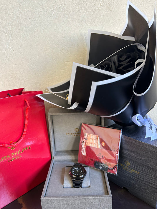 Patek Philippe Homme – Full Black Avec Coffre+bouquet fleur