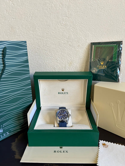 Rolex Oyster Bleu Nuit Santure Silicone Avec Coffre – Homme