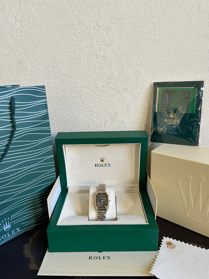 Rolex Genève Femme – Tableau Noir Avec Coffre