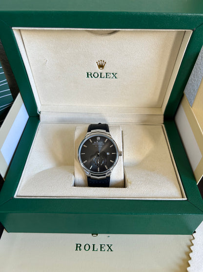 Rolex Air-King Cuir Noir Avec Coffre – Homme