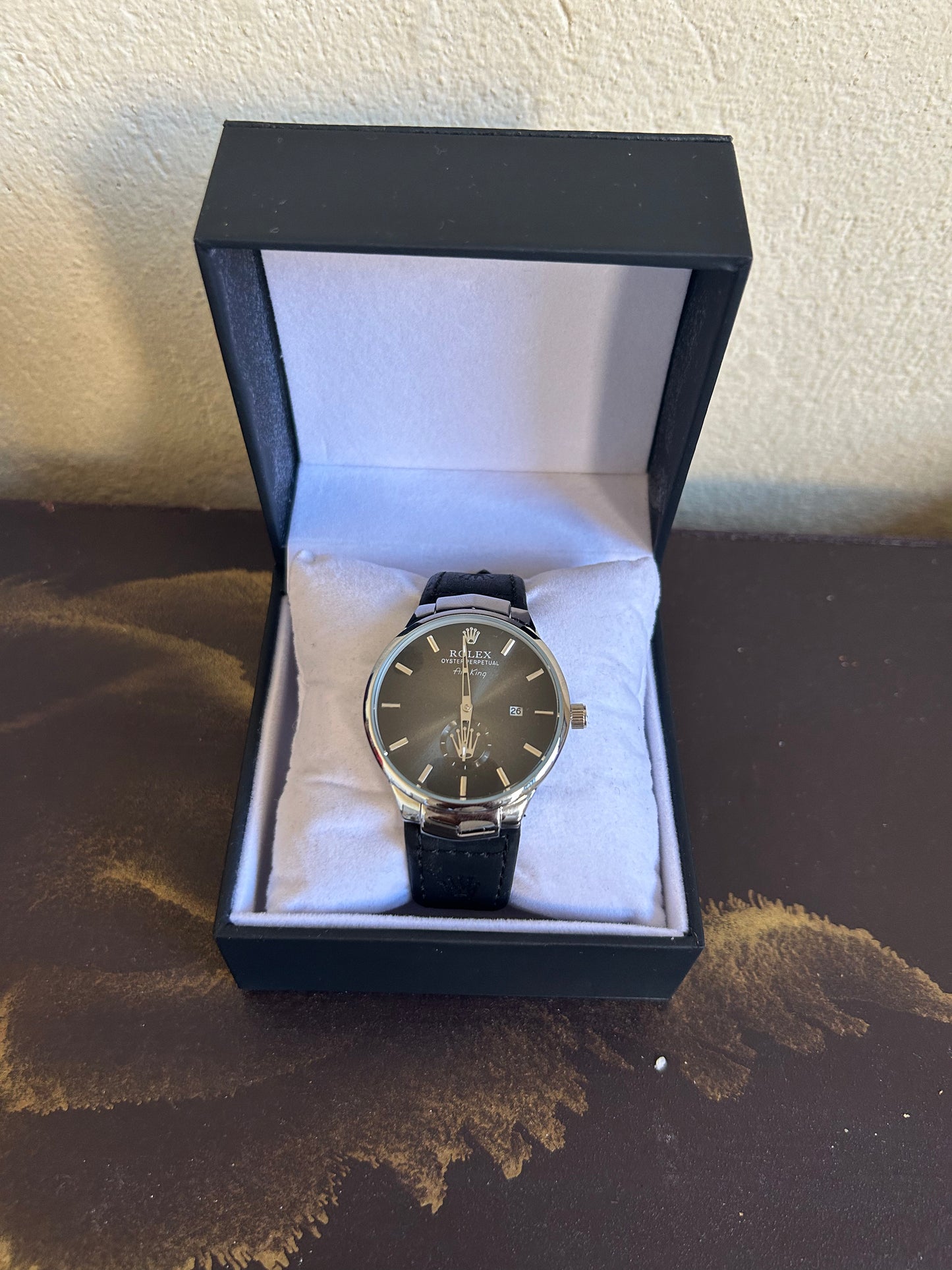 Rolex Montre Homme – Bracelet Cuir