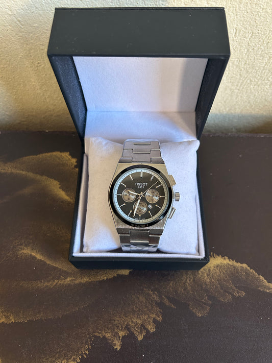 Tissot Homme Chronograph – Tableau Noir Acier