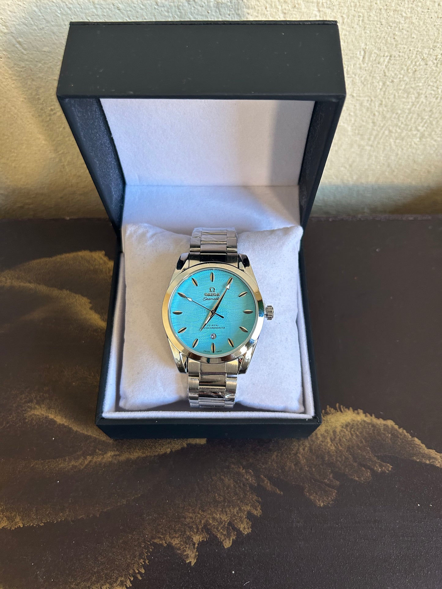 Omega Homme Seamaster – Tableau Bleu Ciel Acier